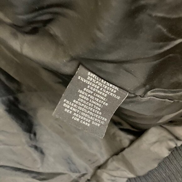 Steve Madden Mens Heavyweight Wool Jacket XL Black Zip & Toggle Coat Y2K Style - Picture 4 of 16